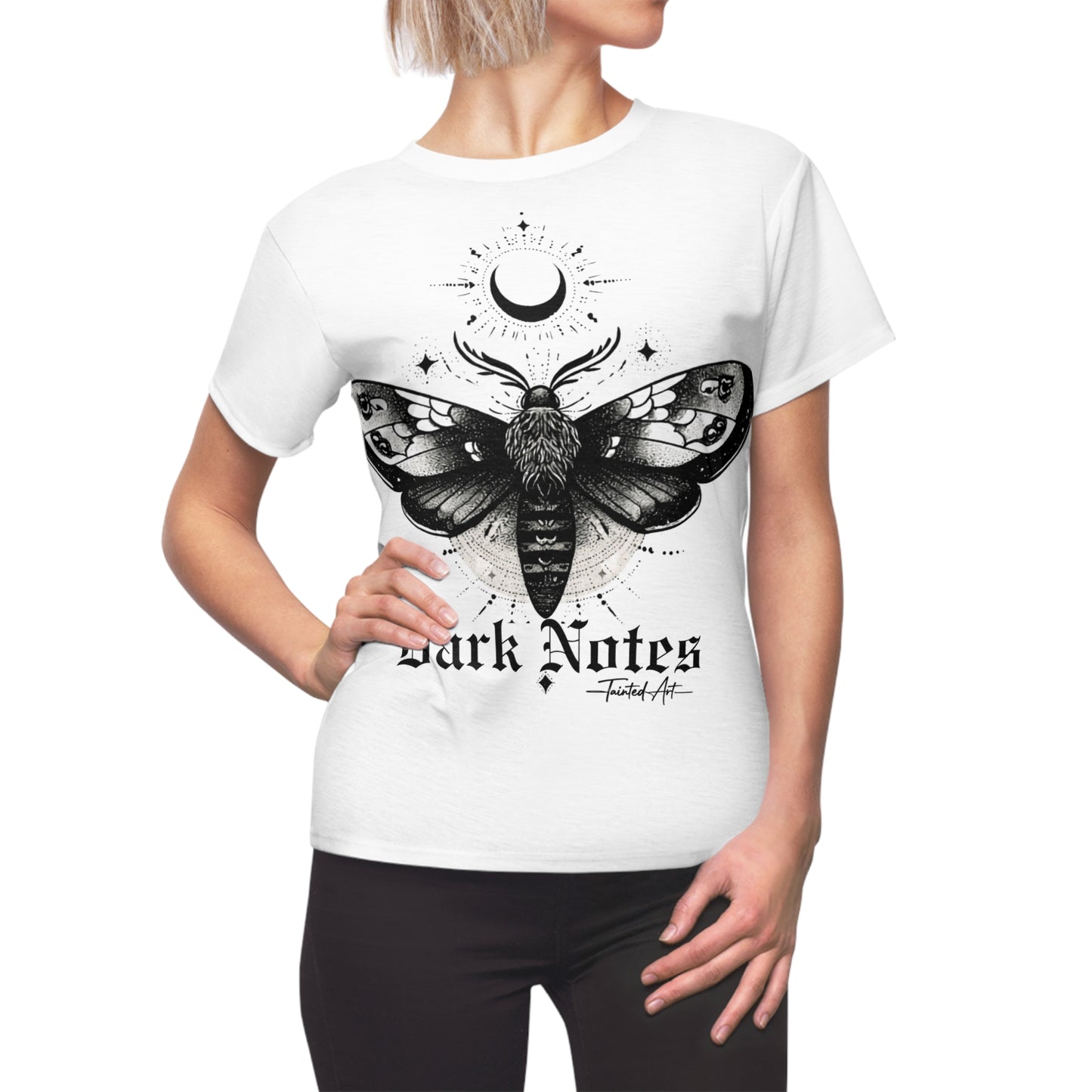Dark Notes Women's Graphic Tee — Moth Design