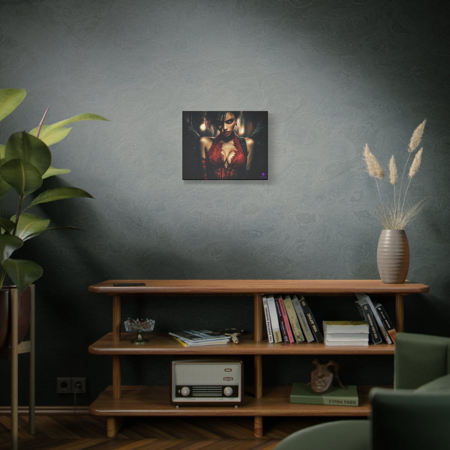 Dark Notes Gothic Angel Artwork Canvas Print