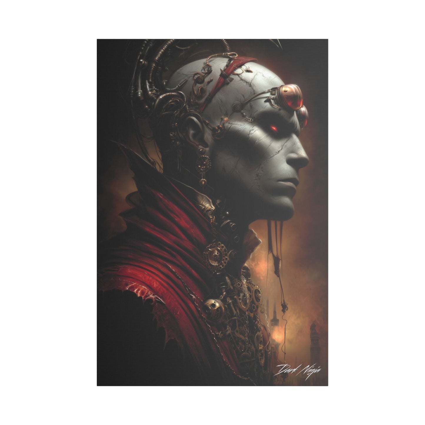 Technotribal DNA Satin Canvas Art Print
