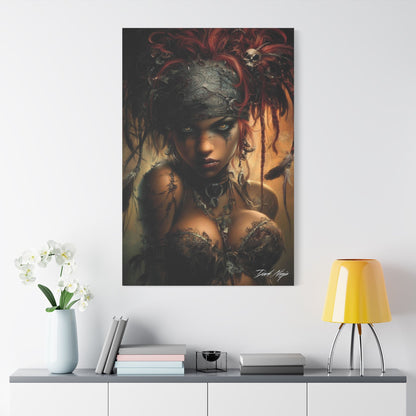 Technotribal DNA Satin Canvas Art Print