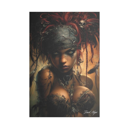 Technotribal DNA Satin Canvas Art Print