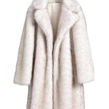 Extended Women's Clothing Imitation Fox Fur Warm Winter Coat