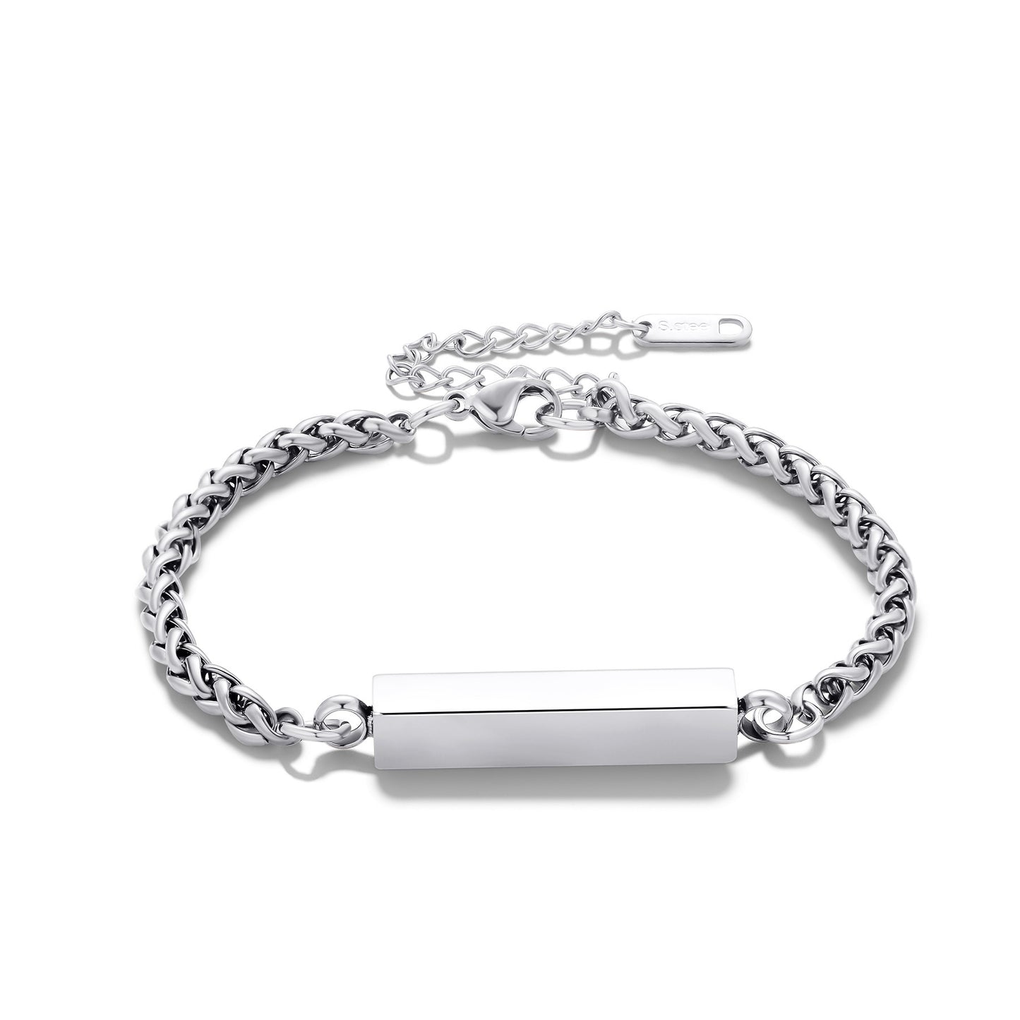 Stainless Steel Rectangular Column Bracelet Unisex