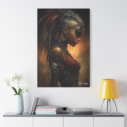 Technotribal DNA Satin Canvas Art Print