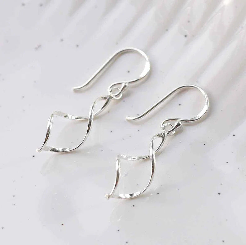 Simple Retro Winding Pendant Earrings Fashion Lady Exquisite