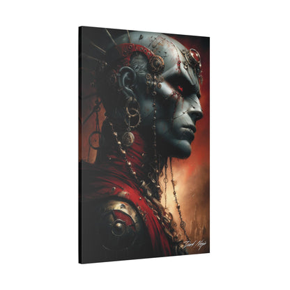 Technotribal DNA Satin Canvas Art Print.