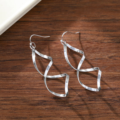Simple Retro Winding Pendant Earrings Fashion Lady Exquisite