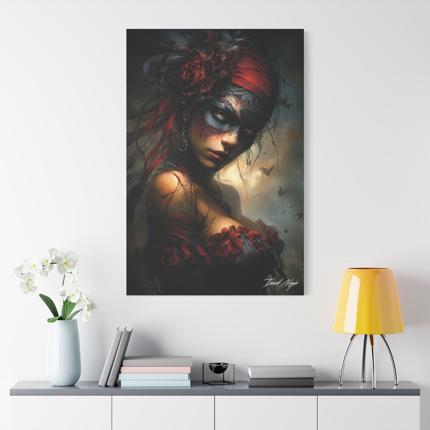 Technotribal DNA Satin Canvas Art Print