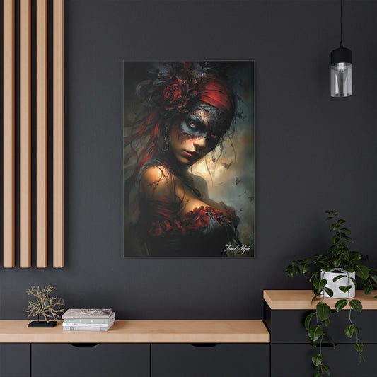 Technotribal DNA Satin Canvas Art Print