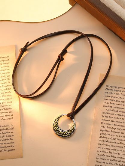 Nordic Ethnic Sweater Chain Trendy Cool Round Necklace