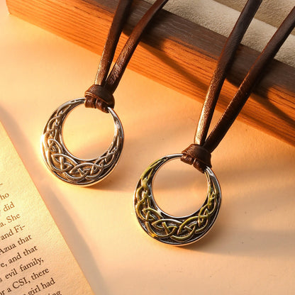 Nordic Ethnic Sweater Chain Trendy Cool Round Necklace