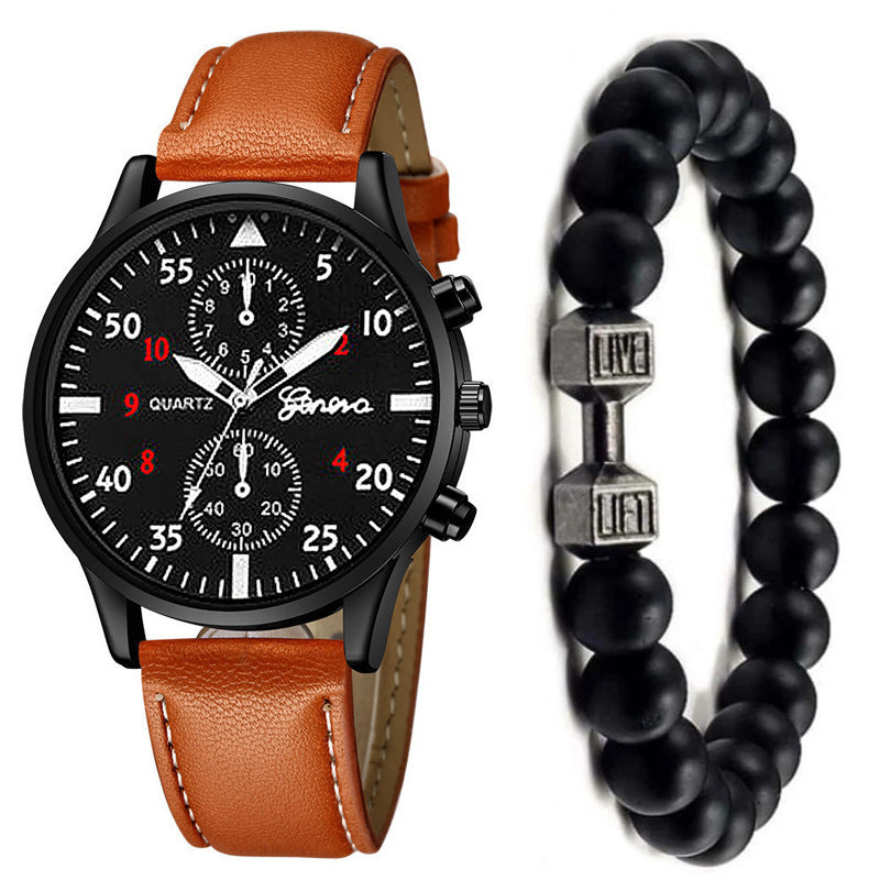 Men's Watch Fashion Quartz Watch Bracelet Set